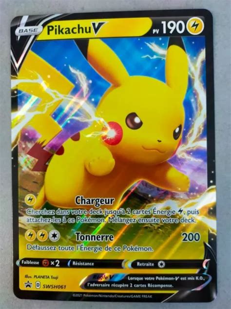 Carte Pok Mon Pikachu V Swsh Ultra Rare Ep E Et Bouclier Promo