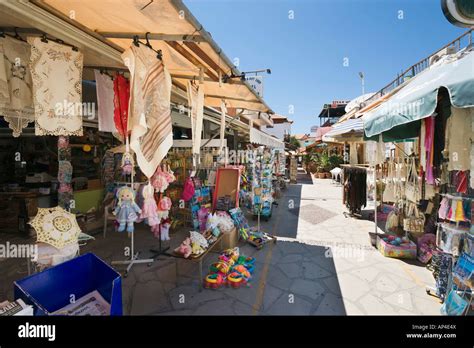 Shops in Village Centre, Polis, North West Coast, Cyprus Stock Photo ...