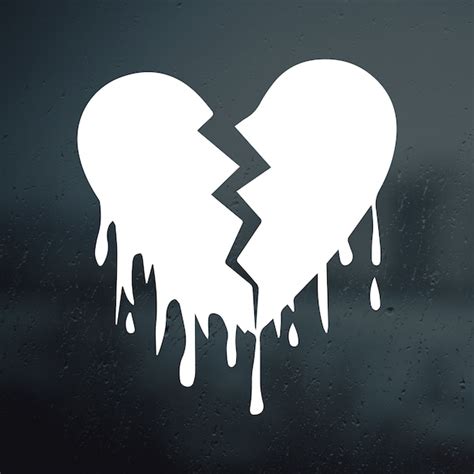 Broken Heart Decals Etsy