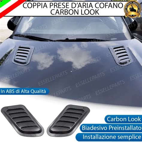 Coppia Prese D Aria Carbon Look In Abs Adesive Per Volkswagen Polo N