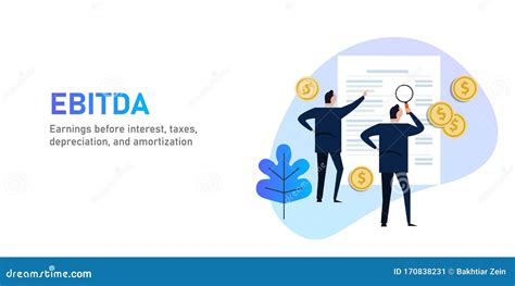 Ebitda Earnings Before Interest Tax Depreciation And Amortization Businessman Looking At Of