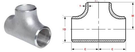 Asme B16 9 Equal Tee Fitting Bw Equal Tee Ss Tee Fitting Dimensions