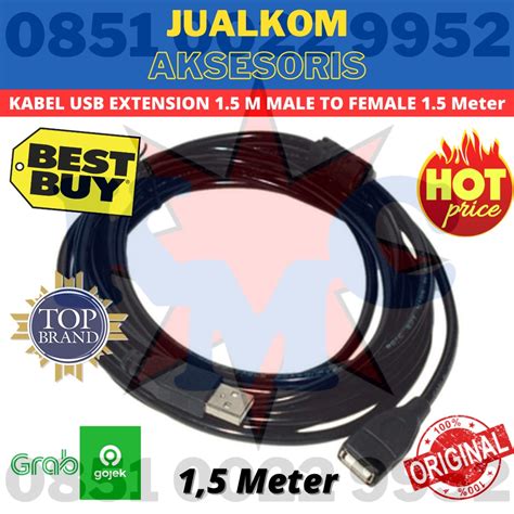 Jual Kabel Usb Extension M Male To Female Meter Usb Shopee