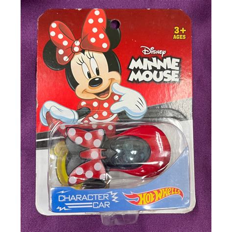 特價品 迪士尼 米妮 Hot Wheels 風火輪 汽車模型 玩具 蝴蝶結 造型 珍藏 可面交4x7x2 5cm 蝦皮購物