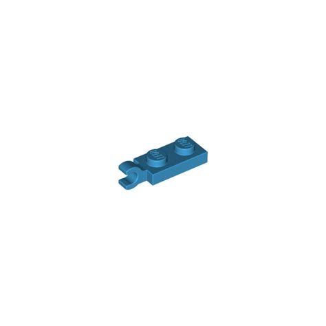 LEGO Dark Azure Plate 1 X 2 With Horizontal Clip On End 42923 63868