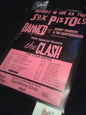 Sex Pistols Anarchy Tour Repro Damned Clash Johnny Thunders The