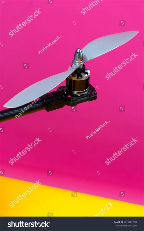 Propeller On Stick On Purple Background Stock Photo 1719781390