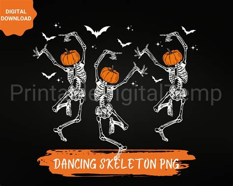 Skeleton Halloween PNG Dancing Skeleton Png Skeleton Dancing - Etsy