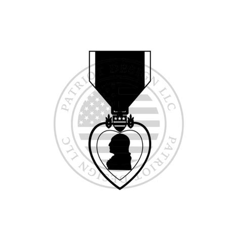 Purple Heart Medal Sketch Coloring Page