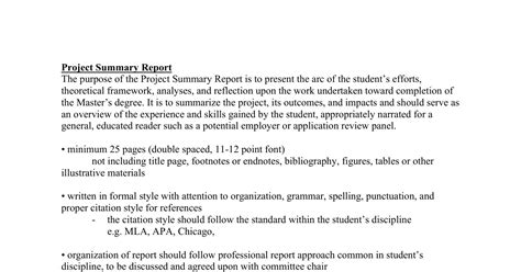 MMS Project Summary Report Info Pdf DocDroid