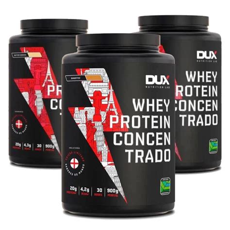 Whey Protein Dux Nutrition Concentrado 900g Original Shopee Brasil