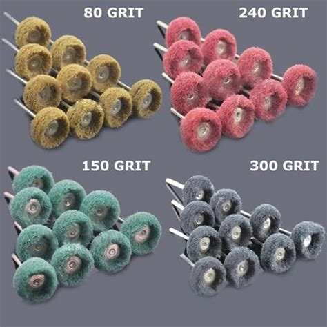 Manual Tools Set 80pcs 80150240300 Grit 25mm Abrasive Wheel Buffing