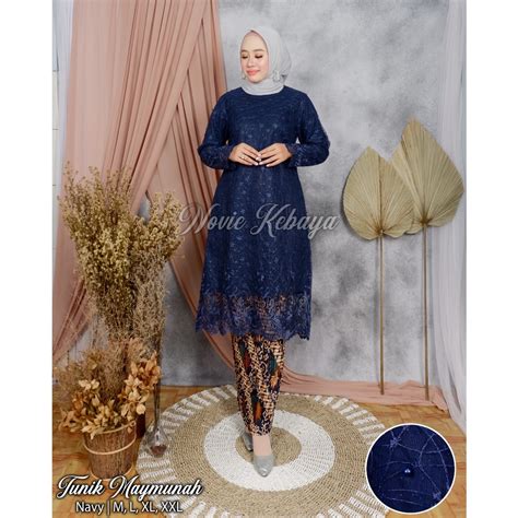 Jual Cod Setelan Kebaya Modern Tille Tunik Tille Baju Kebaya Modern