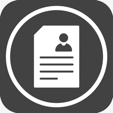 Vector Resume Icon Contract Cv Document Png And Vector With