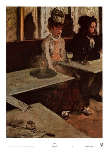 The Absinthe Drinker 1876 By Edgar Degas Impressionism Genre