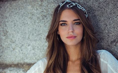 Hd Wallpaper Face Model Long Hair Women Clara Alonso Brunette