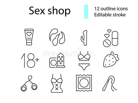 Sex Shop Icon Set Sex Toys Bdsm Stock Illustrations 79 Sex Shop Icon Set Sex Toys Bdsm Stock