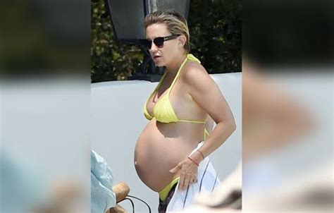 Pregnant Kate Hudson Shows Off Baby Bump In Teeny Bikini