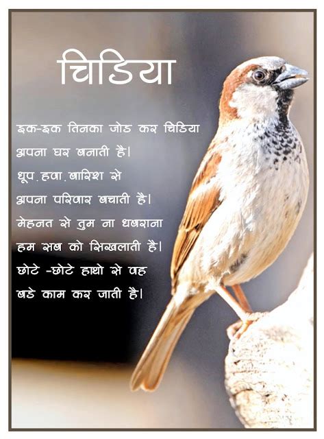 Akshar Hindi Poems Chidiyya Sparrow