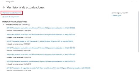 Como Desinstalar Actualizaciones Problemáticas De Windows 10