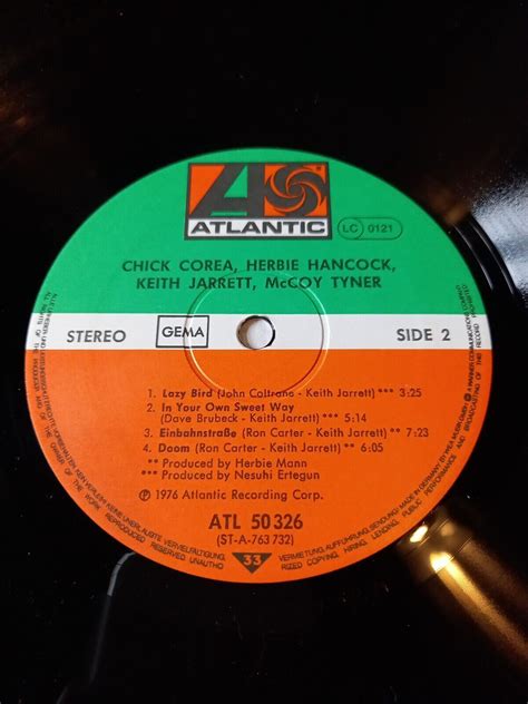 Chick Corea Herbie Hancock Keith Jarrett Mccoy Tyner Vinyl