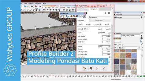 Material Pondasi Batu Kali Sketchup Tutorial Imagesee