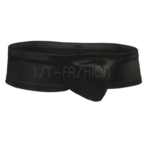 Sexy Men Bikini Underwear Wet Look Low Rise Pouch Briefs Thong Shorts Underpants EBay