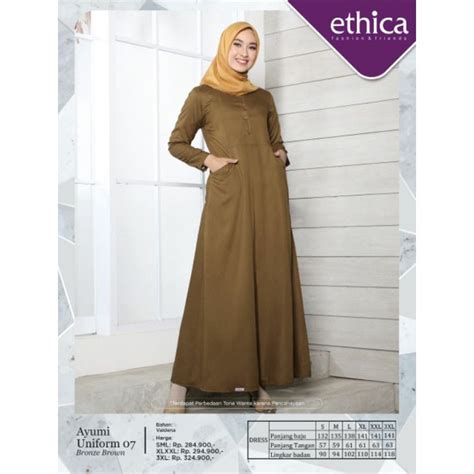 Jual Seragam Kantor Pdh Baru Dress Baju Gamis Wanita Ethica Ayumi