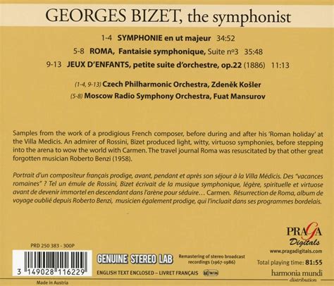 Georges Bizet Symphonie C Dur CD WOM