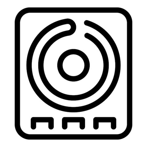 Premium Vector Portable Induction Cooktop Icon Outline Vector