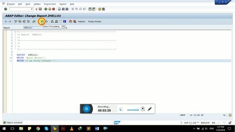 03 SAP ABAP Code Editor Guide SE38 Hello World 2 YouTube