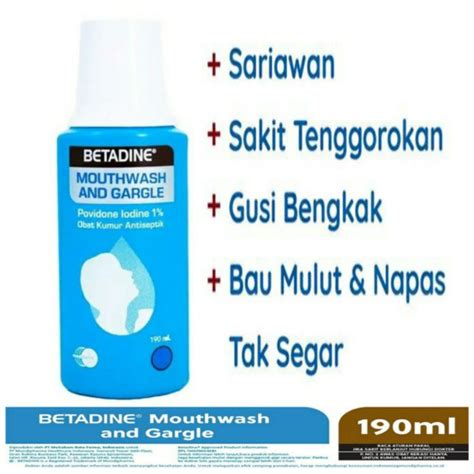 Jual Betadine Obat Kumur Biru Ml Indonesia Shopee Indonesia