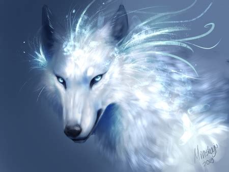 Cool Ice Wolf Wallpaper