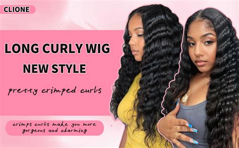 Amazon Ombre Synthetic Curly Wig Long Deep Wave Lace Front Wigs For Women Honey Blonde