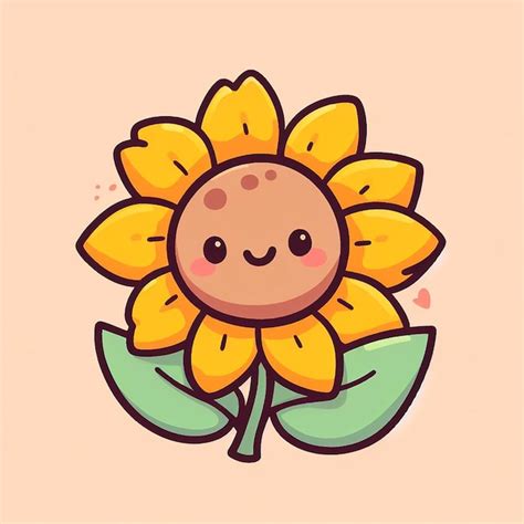 Premium Vector | Cute sunflower cartoon