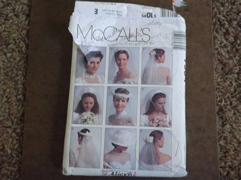 Mccalls Sewing Pattern 7984 Bridal Veils Wedding Bridesmaid Headpieces