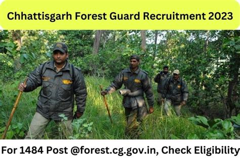 Chhattisgarh Forest Guard Recruitment 2023 For 1484 Post