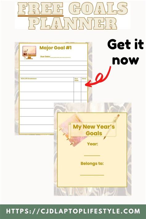 FREE Goals Planner Printable