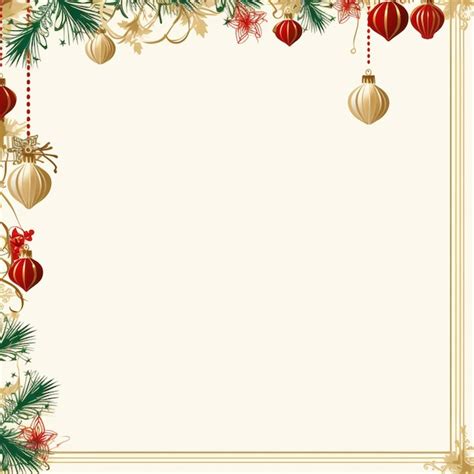 Premium Photo Christmas Border With Ornaments And Poinsettis