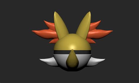 Archivo Stl Pokemon Fennekin Braixen Delphox Pokeball Dise O Para