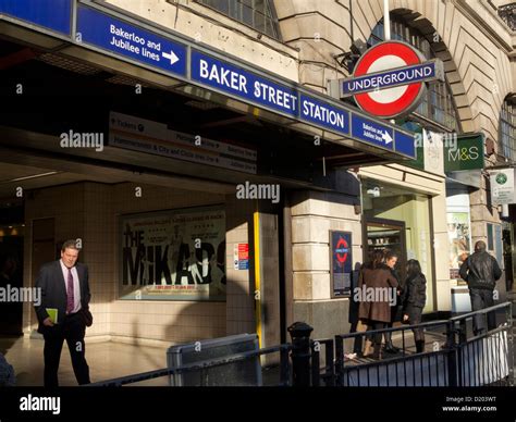 Passengers At Baker Street Underground Station In London Uk Opened