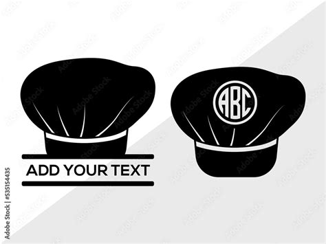 Chef Hat Monogram Svg Chef Hat Monogram Svg Cook Hat Svg Chef Cap