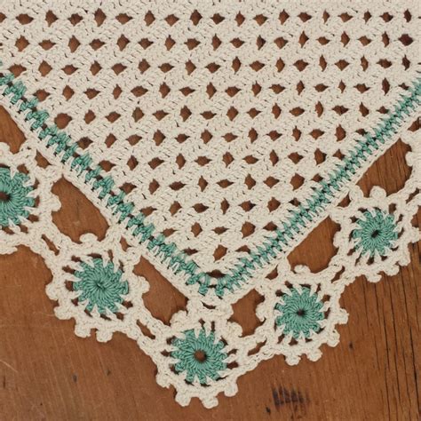 Crochet Doily Table Round Table Runner Or Centerpiece Mat Ivory