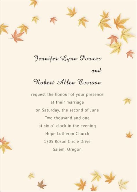 30 Fall Wedding Invitations Ideas Wohh Wedding