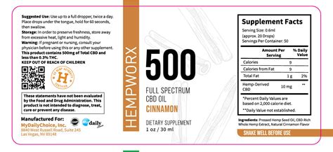 Hempworx 500mg Full Spectrum Cbd Oil Us Hemp Authority Approved