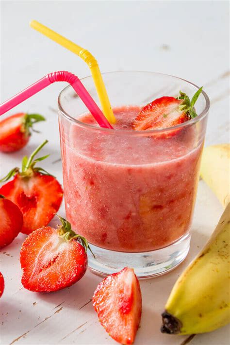 Dairy Free Banana Strawberry Smoothie Recipe