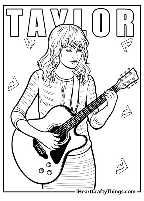 Taylor Swift Lover Coloring Pages - Coloring Nation