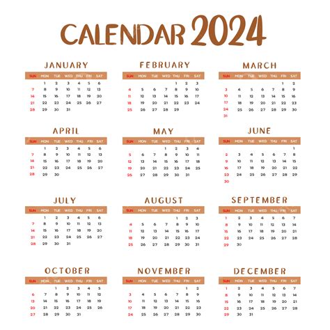 Modern Calendar 2024 Template Design Vector, Modern Calendar 2024, Calendar 2024, Calendar 2024 ...