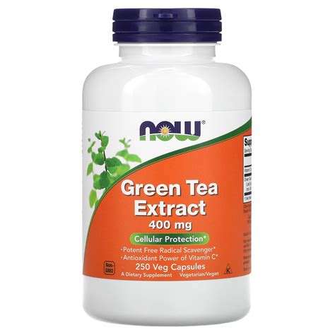 Now Foods Green Tea Extract Mg Veg Capsules Iherb