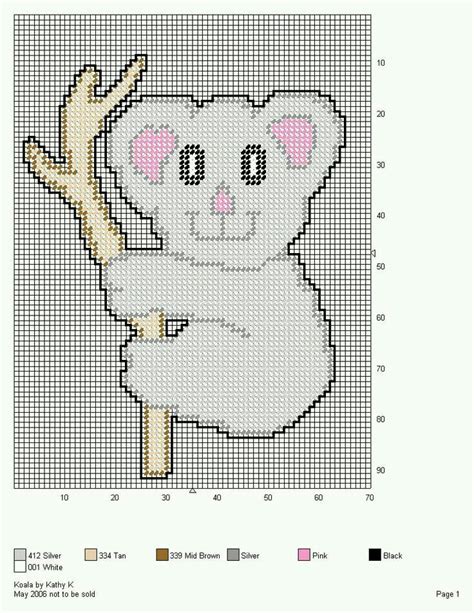 Koala Bear By Kathy K Wall Hanging Plastic Canvas Patterns